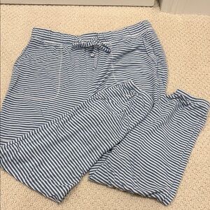 Blue and White Striped Lounge/Pajama Pants